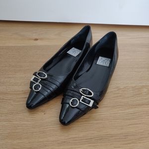 Joan&David Black Patent Leather Flats